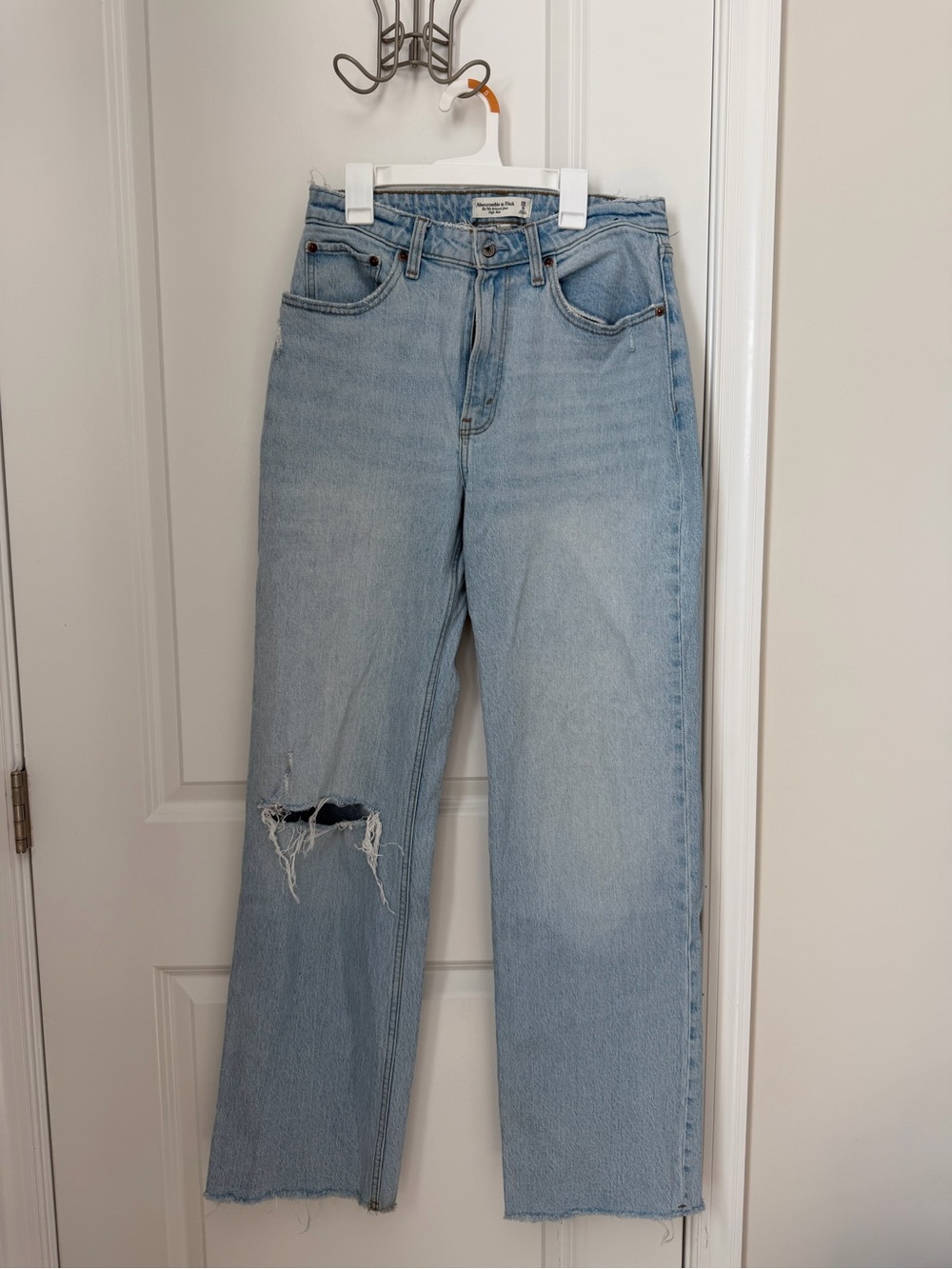 Abercrombie & Fitch Light Wash Straight Leg Jeans